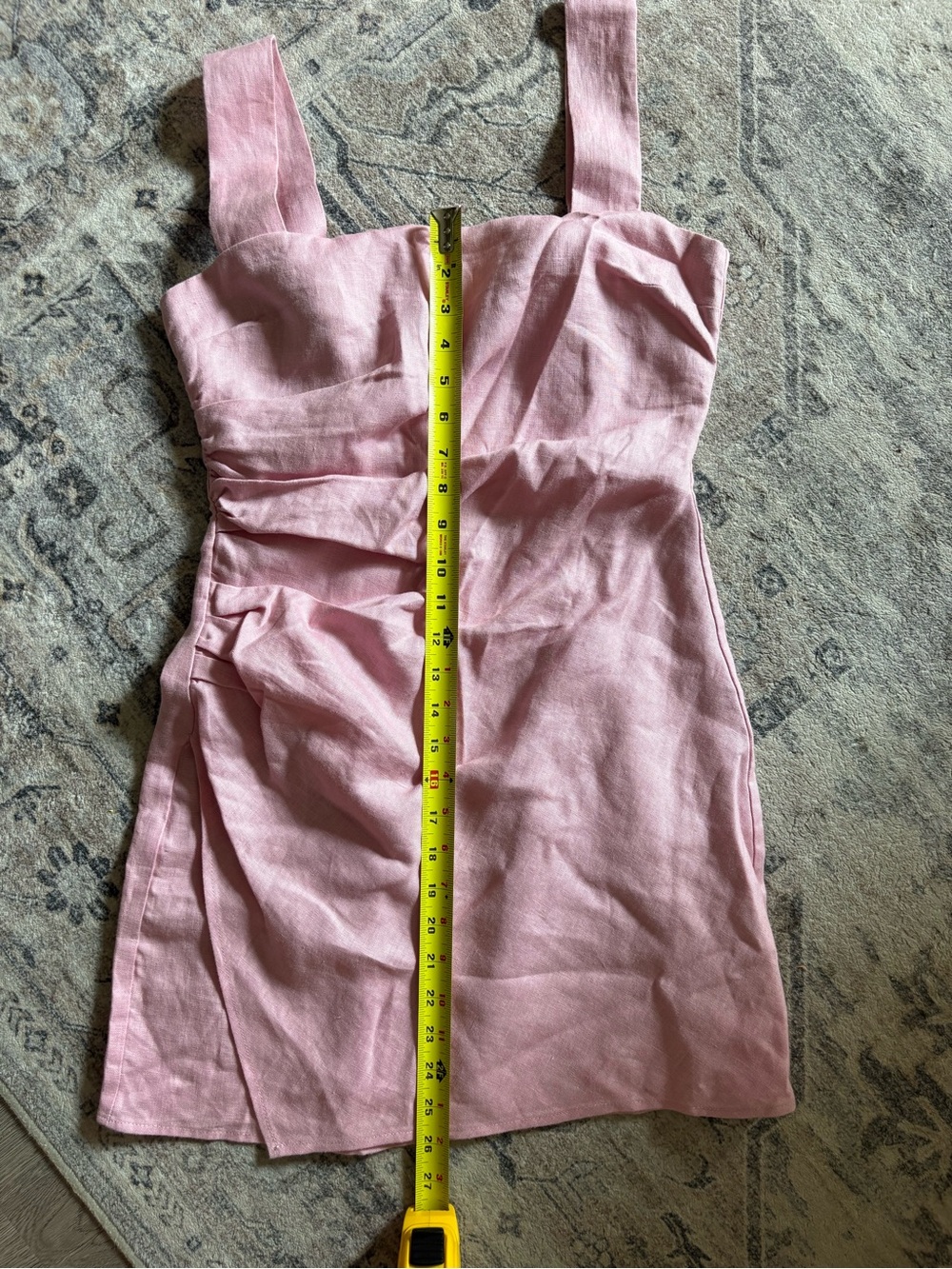 REFORMATION Kerrigan 100% Linen Light Pink Mini Dress size 4 - Picture 13 of 14